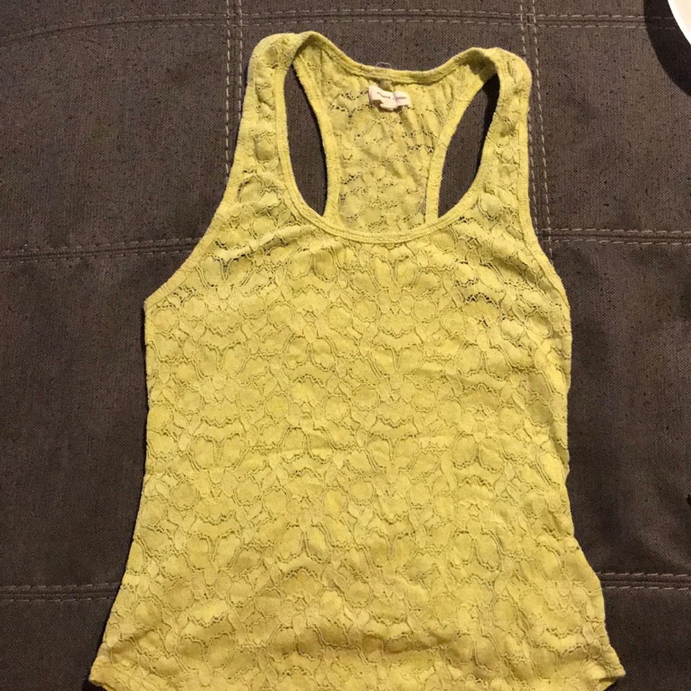 Green lace muscle shirt